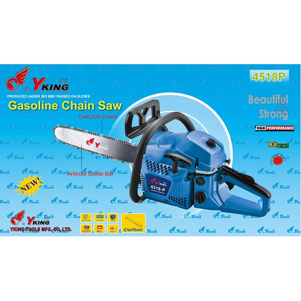 Yking Gasoline Chain Saw-18" (45 cm) - Model 4518-P