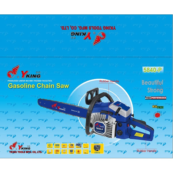 Yking Gasoline Chain Saw-18" & 22"  (45 / 55 cm) - Model 5840-P