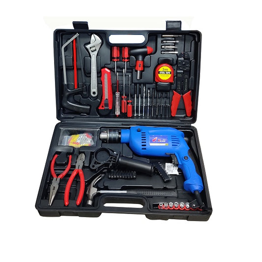 Yking Tool Kit With Impact Drill Machine - Model 1388-B