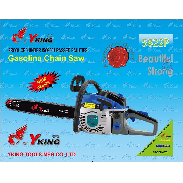 Yking Gasoline Chain Saw-18" & 22"  (45 / 55 cm) - Model 5822-P